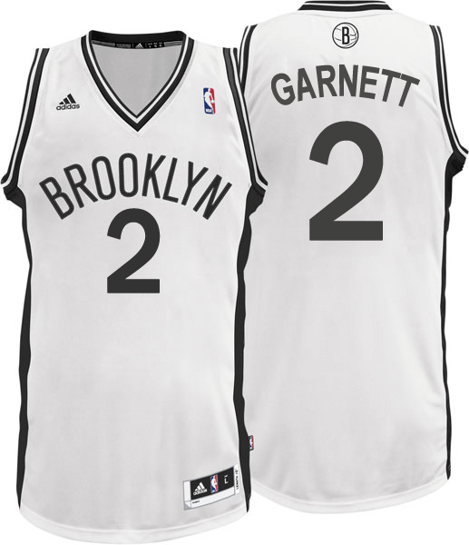 Men's  kevin garnett brooklyn nets home white jersey